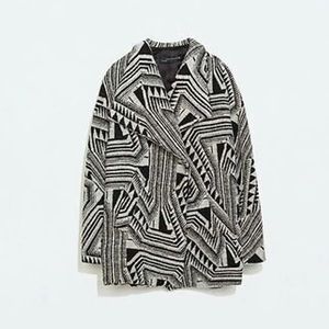 Zara Jackets & Coats - Zara printed lapel wool coat Zara Jackets & Coats - Zara printed lapel wool coat